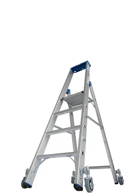 Produktbild von STABILO Stufen-StehLeiter, fahrbar 4 Stufen, 124616