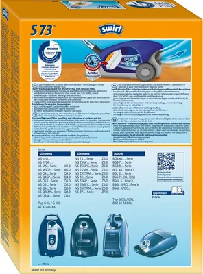 Produktbild von Staubsaugerbeutel S 73 mit MicroporPlus-Filter VE=3x4 Stück