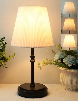 Immagine prodotto di Lampada da comodino - Lampada da tavolo dimmerabile - Illuminazione d'atmosfera - Controllo touch - 31,5 cm - Nera