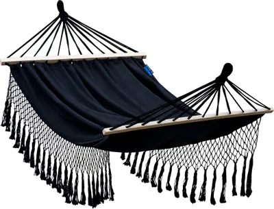 Produktbild von Potenza Hängematte Baumwolle Stabhängematte XXL 220 x 160 für 2 Personen, Belastbarkeit bis 200 kg Doppelhängematte