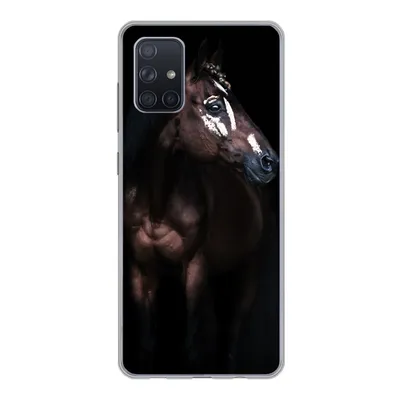 Produktbild von MuchoWow® Handyhülle Schutzhülle Hülle für Samsung Galaxy A51 5G Pferd - Flecken - Licht Silikon Softcase Handy Hülle - Abbildung