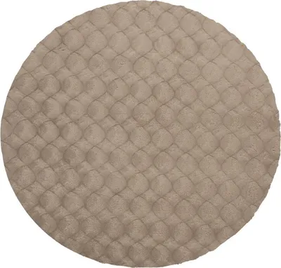 Image de 120 x 120 (diamètre) cercle Tapis Diamond Cut 800 Taupe cercle