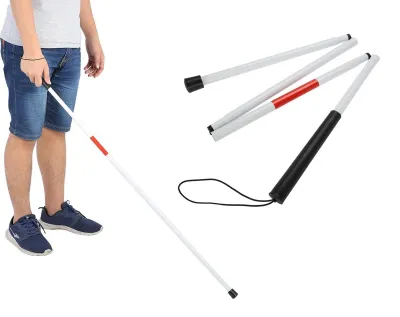 Zdjęcie produktu dla Składana laska – długi, biały kij do chodzenia