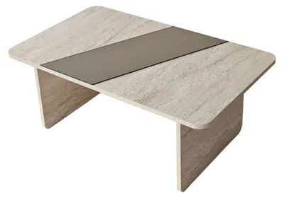 Image de CALICOSY - Table basse rectangulaire avec miroir L120 cm SOLEA