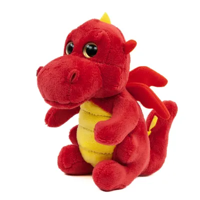 Produktbild von Kuscheltier Drache rot/gelb 18 cm stehend