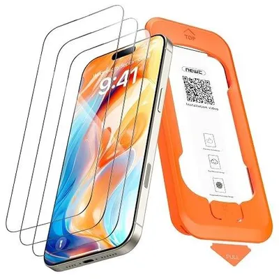 Zdjęcie produktu dla Szkło hartowane iphone 16 pro max ochronne ekran czarne 3 szt