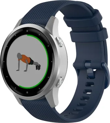 Produktbild von Strap-it Garmin Vivoactive 4s Armband Silikon - 40 mm - Dunkelblau