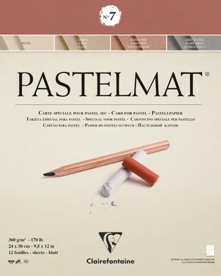 Immagine prodotto di Blocco di pastelli Clairefontaine, 12 fogli, formato 24x30 cm, 4 colori assortiti, codice prodotto 96053C