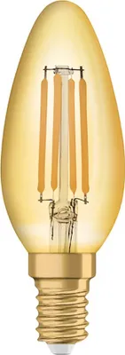 Produktbild von Osram LED Filament Kerze Vintage 1906 4W = 35W E14 Gold gelstert 410lm extra warmwei 300