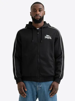 Produktbild von Herren Kapuzensweatjacke mit Reißverschluss normale Passform CHALDON Black/White L Lonsdale