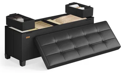 Produktbild von SONGMICS Sitzhocker mit Stauraum, 38 x 110 x 40 cm, bis 300 kg belastbar