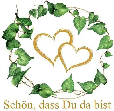 Produktbild von RP 20 Servietten Green Leaves and Hearts gold - Grüne Blätter um Herzen gold 33x33cm