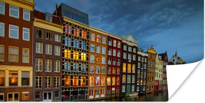 Produktbild von MuchoWow® Poster Amsterdam - Niederlande - Wasser 40x20 cm - Poster für die Wand - Poster Schlafzimmer
