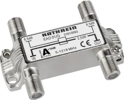 Zdjęcie produktu dla Kathrein EAD 01/G, 75 Ω, 5 - 1218 MHz, Srebrny, Cynk, 1 szt., F
