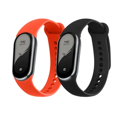 Produktbild von kwmobile 2x Sportarmband kompatibel mit Xiaomi Mi Band 10 / Mi Band 9 / 8 Armband - Fitnesstracker Band Set aus TPU Silikon