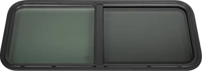 Produktbild von Wohnmobil/Wohnwagen Schiebefenster, seitliches Fenster aus gehärtetem Glas, Push-Pull, Mückennetz & Verdunkelung, grau