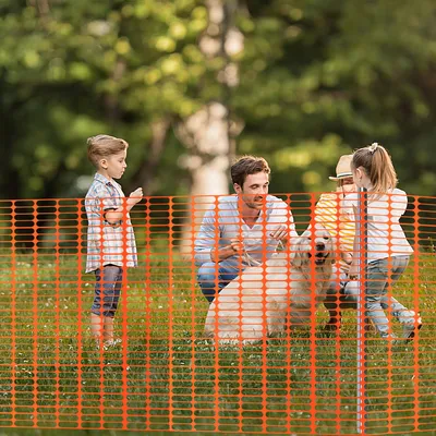 Produktbild von TolleTour Absperrzaun 1x50m, Bauzaun Warnnetz orange,Sicherheitszaun mobiles Netz, Kunststoff Fangzaun, Zaun flexibel
