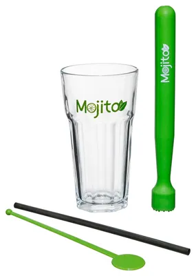 Productafbeelding van Gourmet Mojito-glazen, gemaakt van helder glas, afmetingen 15 cm x 8 cm