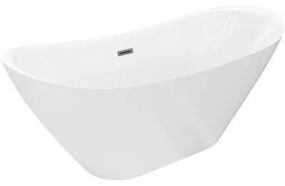 Obrázek produktu pro Mexen Lotos volně stojící vana 180 x 75 cm, bílá, přepad gun metal - 52051807700-95