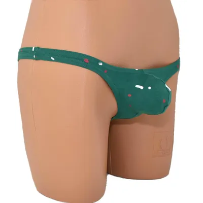 Produktbild von Damen Stringtanga aus Baumwolle, gepunktet