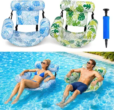 Zdjęcie produktu dla Siedzenie basenowe, 3 poduszki, max. 150 kg, z pompką ręczną, na plażę