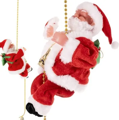 Obrázok produktu pre Ruhhy 22502 Vianočné dekorácie Santa Claus na lane, 100 cm