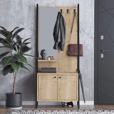 Produktbild von Skye Decor, Lumi Dec0145, Hallenstand, 100 % MELAMINBESCHICHTETE SPANPLATTEN, Eiche, 74 x 35 x 170 cm