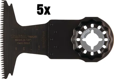 Image de Jeu de lames de scie plongeantes Makita TMA055 65x40mm 5 pièces Starlock Multitool B-64892-5
