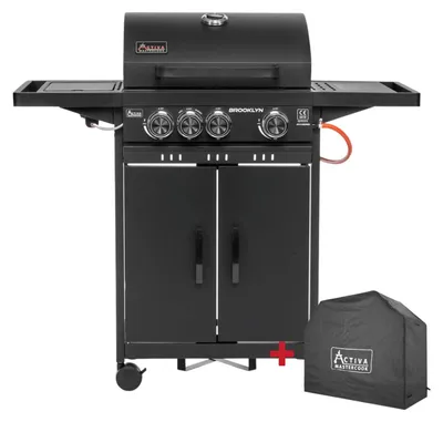 Zdjęcie produktu dla ACTIVA GRILL GAZOWY BROOKLYN 3+1 (8,4 +2,5 kW) - 19741GB LED
