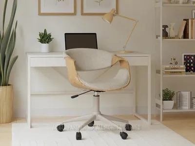 Produktbild von ENIGER Designer-Drehstuhl - Beige / Eiche