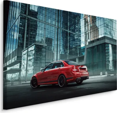 Produktbild von Fabelhafte Canvas LEINWAND BILDER 120x80 cm XXL Kunstdruck Stadt Sportwagen Modern