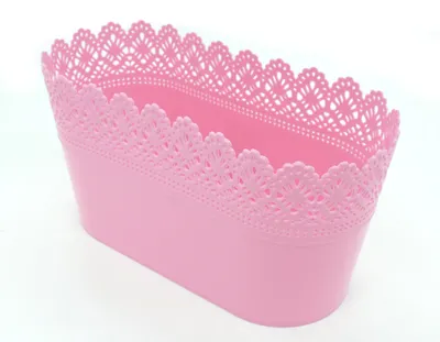 Produktbild von Kunststoff Blumentopf 28cm x 13cm x 15cm rosa 1 Stück