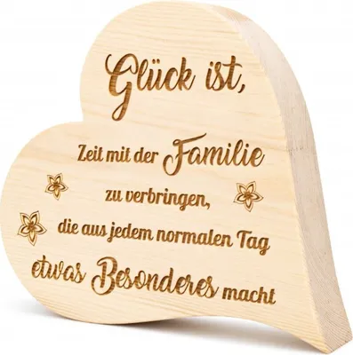 Produktbild von Zirbenherz Glück ist Zeit 20cm