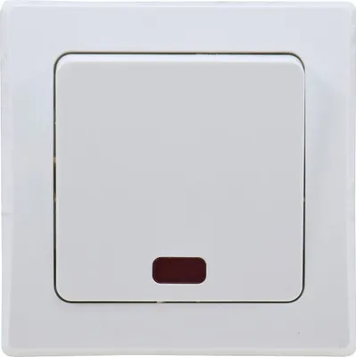 Image de ChiliTec DELPHI interrupteur de contrôle avec lampe 250V AC / 10A, incl. cadre, UP, blanc