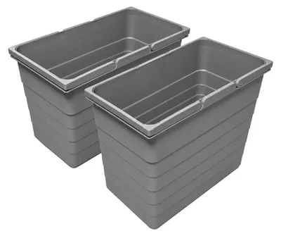 Immagine prodotto di ninka eins2vier set contenitori 2x 25 l grigio chiaro 50 l