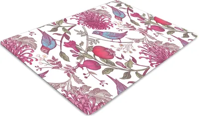 Produktbild von Stuhlunterlage Bürostuhlunterlage 120 cm x 90 cm Bodenmatte Bürostuhlunterlage - Vögel und Blumen