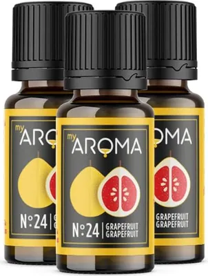 Produktbild von myAROMA Flavour Drops – Grapefruit 3x10ml, Zuckerfrei, Kalorienfrei & Vegan, Natürliches Lebensmittelaroma ohne Künstliche Farbstoffe