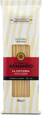 Produktbild von 12x Il Grano Di Armando La Chitarra Italienischer Weizen Bronze gezeichnet 100% Italienische Pasta 500g