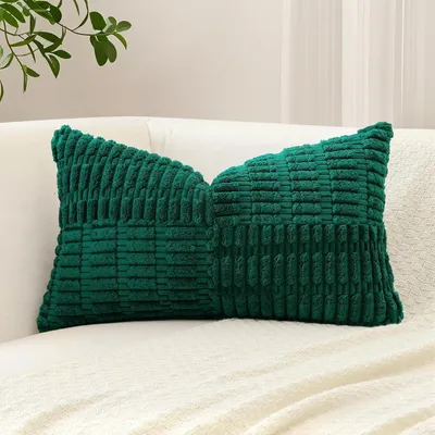 Obrázok produktu pre Poťah na vankúš, vzor: prúžky, farba: tmavozelená, rozmer: 40x60 cm, 1 kus