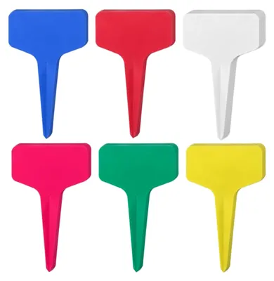 Produktbild von 225 Stück Plastik Pflanzenschilder für Pflanzen im Freien, bunte Beschriftungsschilder, 6 x 10 cm