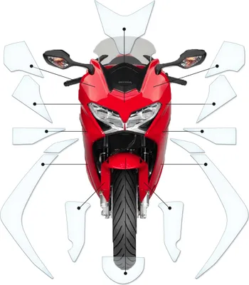 Produktbild von Lackschutzfolie Steinschlagschutz passend für Honda VFR 800 F RC79 2014-2017