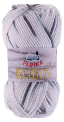 100g Farbverlaufsgarn Robin Color Antipilling Winterwolle Häkelgarn weiß grau
