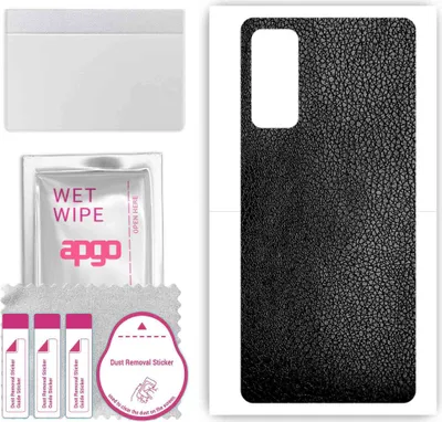 Produktbild von apgo Rückseite Schutzfolie, Skin, kompatibel mit Xiaomi Redmi K50 Gaming AMG F1, Hinten Displayschutzfolie aus Vinylfolie, kratzfest, einfache Montage - Schwarzes Leder