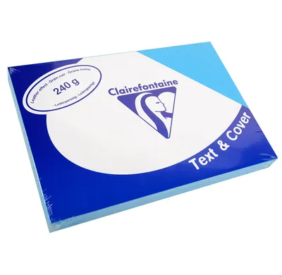 Produktbild von Clairefontaine Ledergeprägtes Papier 240 g/m² DIN-A4 Lazurblau 100 Blatt