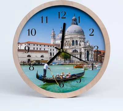 Produktbild von Holzuhr 30fi cm wanduhr - City of Venice