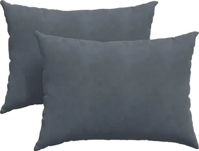 Obrázok produktu pre vidaXL Vankúš na pohovku 2 kusy tmavo šedý 70 x 50 cm manšestrová látka