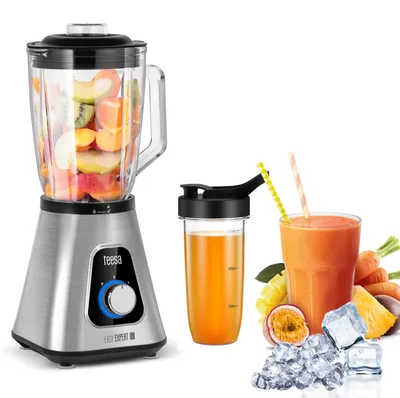 Standmixer 1300 W, 1,5 l + 600 ml, BPA-frei, Edelstahl
