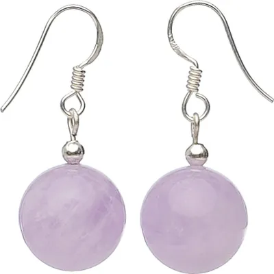 Produktbild von Ohrringe Ohrhänger aus Amethyst & 925 Silber hellviolett flieder Damenohrhänger