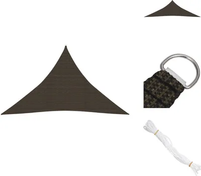 Produktbild von vidaXL Sonnensegel 160 g/m² Braun 4x4x5,8 m HDPE -  Sonnenschirme & Sonnenschutze