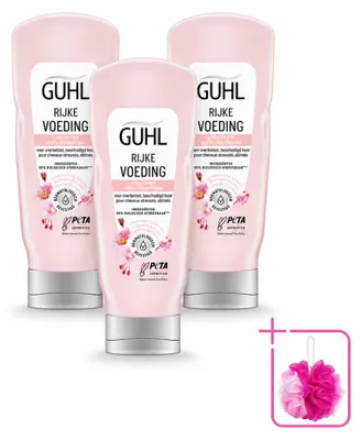 Immagine prodotto di 3 confezioni di balsamo Guhl, nutriente intenso, 200 ml ciascuna, confezione